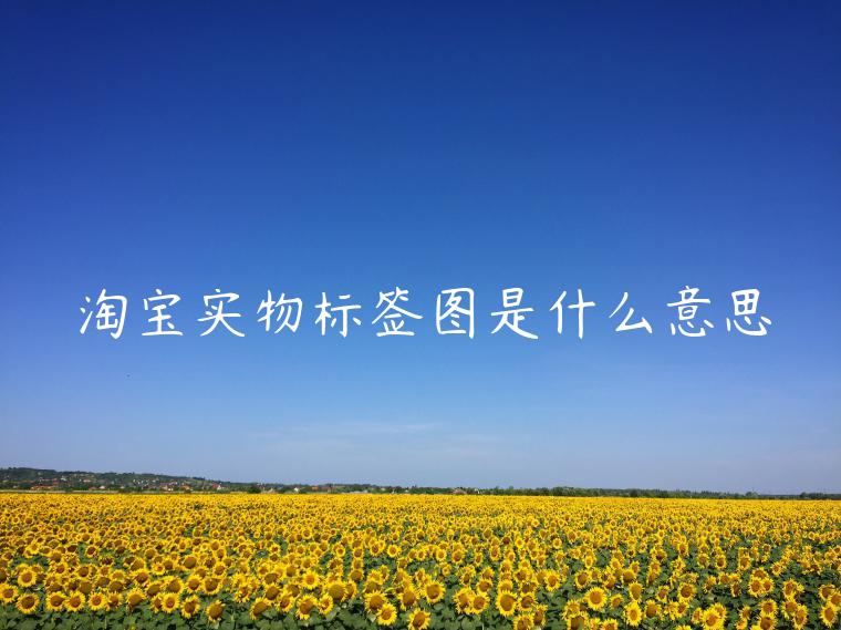 淘寶實(shí)物標(biāo)簽圖是什么意思